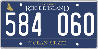 RI license plate 584060