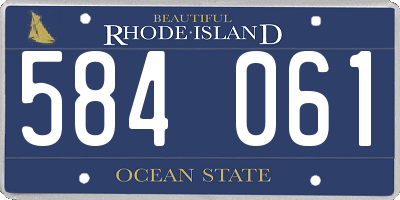 RI license plate 584061