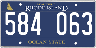 RI license plate 584063