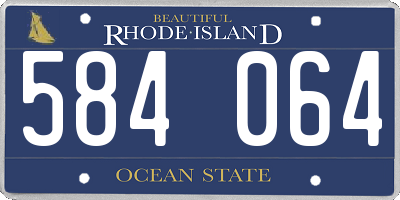 RI license plate 584064