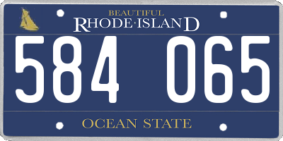 RI license plate 584065