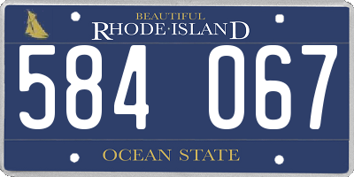 RI license plate 584067