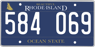 RI license plate 584069