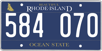 RI license plate 584070