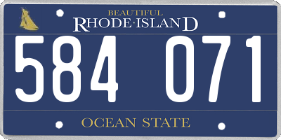 RI license plate 584071