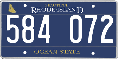 RI license plate 584072