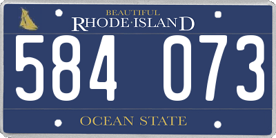 RI license plate 584073