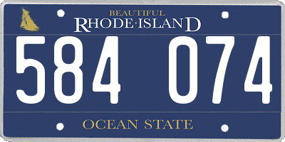 RI license plate 584074