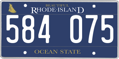 RI license plate 584075