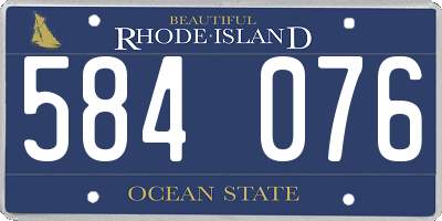 RI license plate 584076