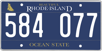 RI license plate 584077