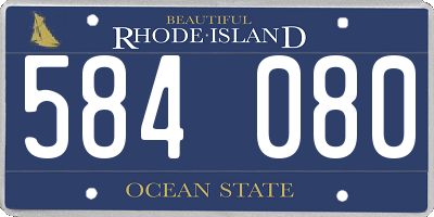 RI license plate 584080
