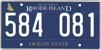 RI license plate 584081