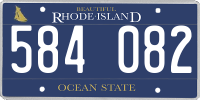 RI license plate 584082