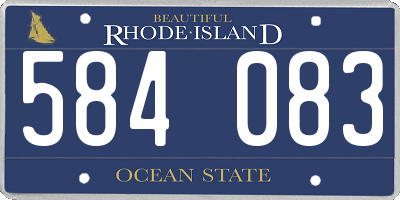 RI license plate 584083