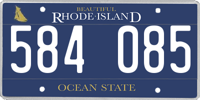 RI license plate 584085