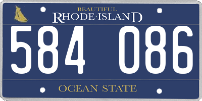 RI license plate 584086