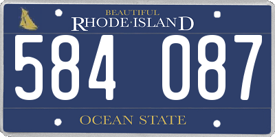 RI license plate 584087