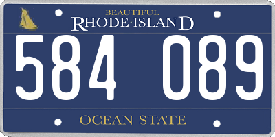 RI license plate 584089
