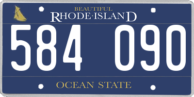RI license plate 584090