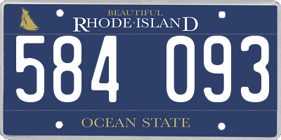 RI license plate 584093