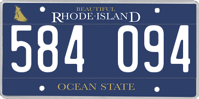 RI license plate 584094