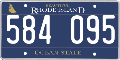 RI license plate 584095