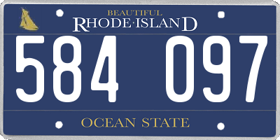 RI license plate 584097