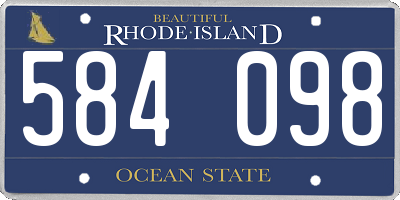 RI license plate 584098