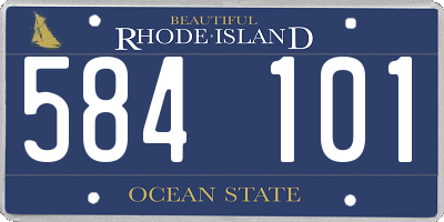 RI license plate 584101