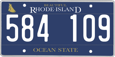 RI license plate 584109