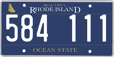 RI license plate 584111
