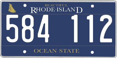 RI license plate 584112