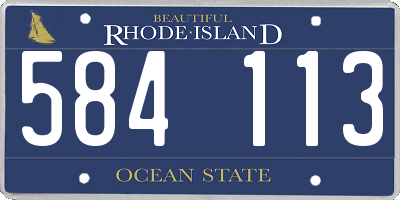 RI license plate 584113