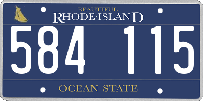 RI license plate 584115