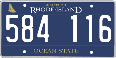RI license plate 584116