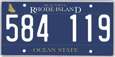 RI license plate 584119