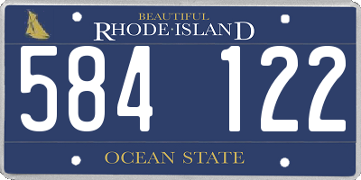 RI license plate 584122