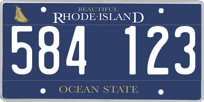 RI license plate 584123