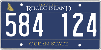 RI license plate 584124