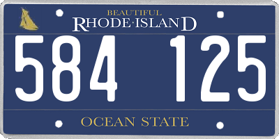 RI license plate 584125
