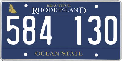 RI license plate 584130