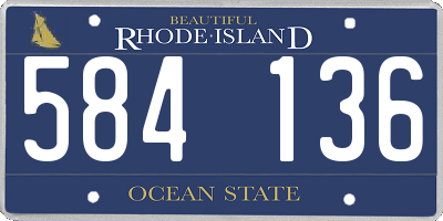 RI license plate 584136
