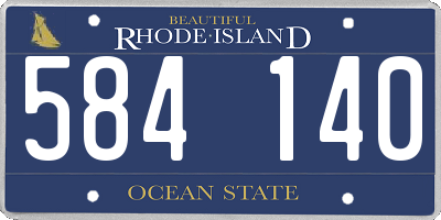 RI license plate 584140