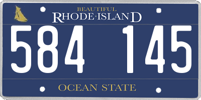 RI license plate 584145