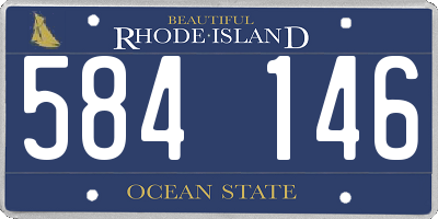 RI license plate 584146