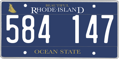 RI license plate 584147