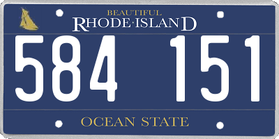 RI license plate 584151