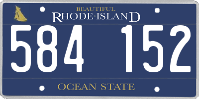 RI license plate 584152