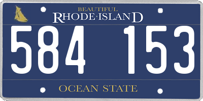 RI license plate 584153